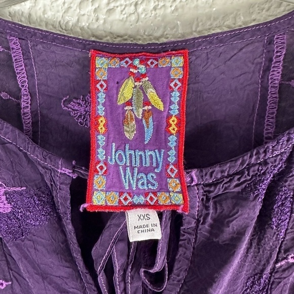 Johnny Was Runswick Lora Tunic Grape Royale SZ XXS - Picture 3 of 7